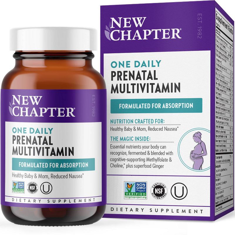 New Chapter Prenatal with Methylfolate + Choline One Daily Multivitamin Tablets - 30ct, 5 of 12