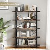 47'' Heavy Duty Bookshelf, Industrial 5 Tier Bookcase with Steel Frame, Modern Tall Bookshelf Storage Organizer for Living Room, Home Office - 2 of 4