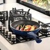 Gibson Home Charmont 9.5 Inch Nonstick Aluminum Frying Pan in Yale Blue - 2 of 4