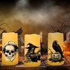 3/6 set of Halloween candle lights, flickering flameless candles - 2 of 4