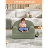 Kids Sofa Chair, 2-in-1 Convertible Toddler Sofa Lounge Chair, Comfortable Folding Teddy Flannel Children's Sofa Bed, for Playroom, Bedroom, Nursery - 4 of 4