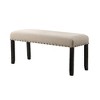 NicBex Upholstered Bench,44 inch Dining Bench with Solid Wood Frame,Modern Ottoman with Turned Legs for Living Room,Entryway,Kitchen - 3 of 4