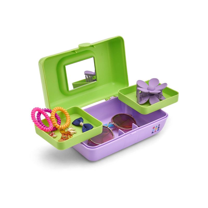 Caboodles Makeup Organizer - Neon Green Over Lilac, 5 of 6