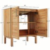 NicBex Bathroom Vanity with Sink –Rectangle Ceramic Basin, Tip-Out Tray, Rubber Wood Legs & Floral Patterns, Vintage Bathroom Vanity Cabinet - 2 of 4