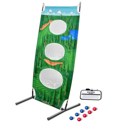 Photo 1 of GoSports BattleChip Vertical Golf Challenge 26 x 48 Inch Outdoor Backyard Lawn Game with Vertical Target, 8 Golf Balls, and Scoreboard