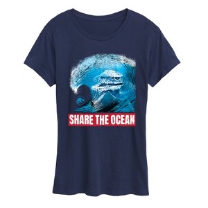 Women's - Jurassic Park - Share The Ocean Short Sleeve Graphic T-Shirt - 1 of 4