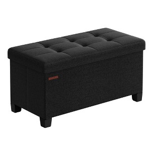 SONGMICS Storage Ottoman, Folding Storage Bench, Ottoman with Storage, Storage Ottoman Bench - 1 of 4
