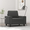 vidaXL Sofa Chair Accent Upholstered Chair for Living Room Microfiber Fabric - 2 of 4