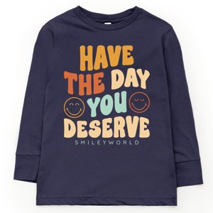 The Juniper Shop SmileyWorld Have The Day You Deserve Groovy Youth Long Sleeve Tee - 1 of 4