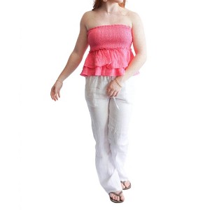 Women's Strapless Smocked Babydoll Top - day + moon - 1 of 4