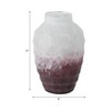 Modern Textured Glass Vase - Handcrafted Ombre Decorative Accent for Home & Office, Elegant Floral Centerpiece for Living Room & Bedroom - 12" Pink - 2 of 4