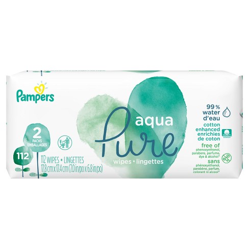 Pampers Aqua Pure Wipes - 112ct : Target