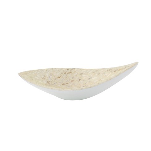 Cream Decorative Bowl (18cm x 29cm) - Matalan