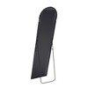 HomeRoots 59" Black Metal Arch Freestanding and Wall Mount Framed Full Length Mirror - 4 of 4