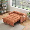 TiramisuBest 55"green velvet sofa, elegant with convenient pockets, clever interpretation of the three-in-one conversion art - 4 of 4