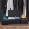 Sorbus 3 Pack Decorative Stackable Woven Basket with Lid and Built-in Rope Carry Handles - Great for Storage and Organization (Black) - 2 of 4