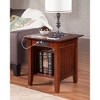 AFI Furnishings Nantucket End Table with Charging Station in Walnut - 2 of 4