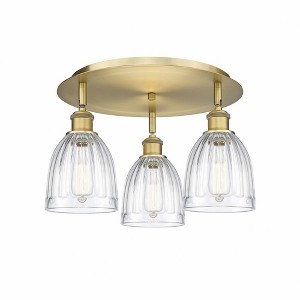 Brookfield - 3 Light Flush Mount In Art Deco Style-9.5 Inches Tall and 17.5 Inches Wide - 1 of 1