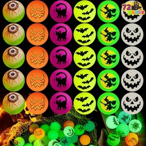 Joyfy Halloween Party Favors 72/100 Pcs Glow in The Dark Bouncing Ball Toys For Halloween Kids Gift Goodie Bag Fillers Decor Classroom Game Prizes - 1 of 4
