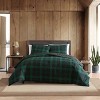 Full/Queen Woodland Tartan Reversible Duvet Cover Set Green - Eddie Bauer: Cotton, OEKO-TEX Certified, 3-Piece - 2 of 4