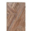 Reclaimed Wood Geometric Handmade Linear Wall Decor Brown - Olivia & May: Farmhouse Style, Carved Art, Vertical Orientation, Spot Clean - 3 of 4