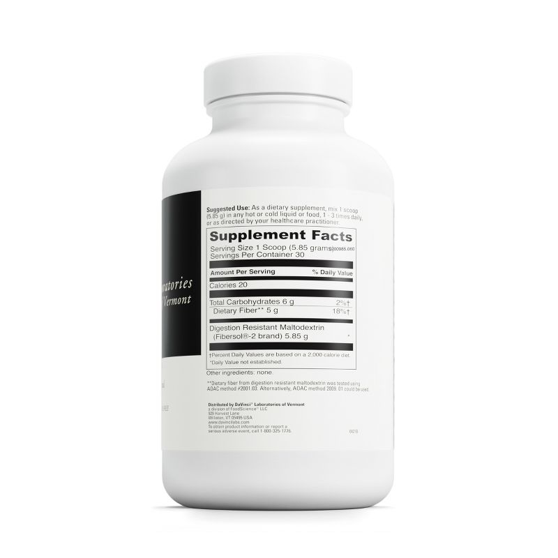 DaVinci Labs Clearly Fiber - Supplement to Support Intestinal Regularity, Normal Bowel Function* - Vegetarian - Gluten-Free - 30 Servings, 2 of 7