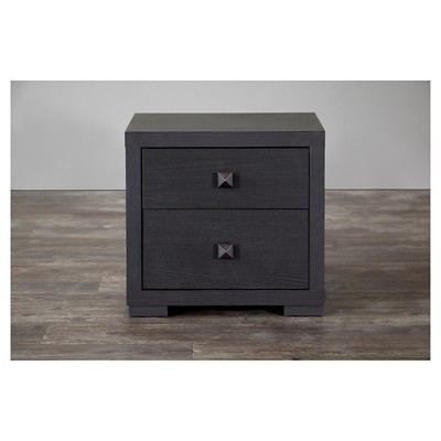 Silvertone Modern Nightstand Espresso - Baxton Studio