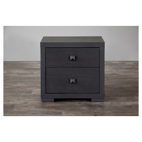 Silvertone Modern Nightstand Espresso Baxton Studio Target