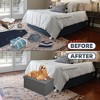 Aoibox Foldable Storage Ottoman Bench with Flipping Lid, Linen Footrest for Living Room, Holds up to 330lbs, Dark Grey - 4 of 4
