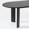 SpassWay 30"H Oval Wood Dining Table Kitchen Table Conference Table with 4 Legs - 4 of 4