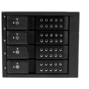 StarTech.com 4 Drive Trayless Hot Swap Mobile Rack Backplane for 3.5in SATA/SAS - HSB4SATSASBA - 1 of 4