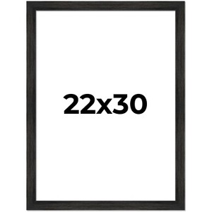 PosterPalooza | 22x30 Wide Barnwood Picture Frame, UV Acrylic, 6 Finishes - Grey, Brown, White, and Black - 1 of 4