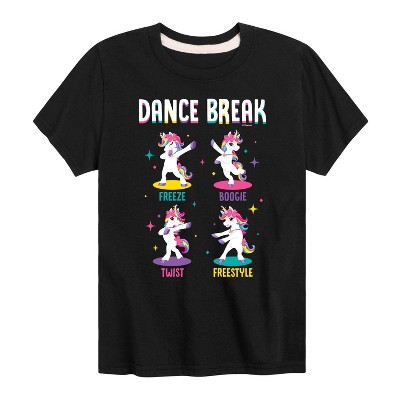 JoJo Siwa Dance Break Unicorns Short Sleeve Graphic T-Shirt - Black - 5T