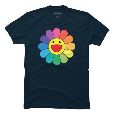 Adult Design By Humans Daisy Flower Rainbow Pride By PINHEAD66 T-Shirt