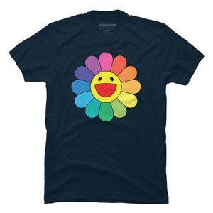 Adult Design By Humans Daisy Flower Rainbow Pride By PINHEAD66 T-Shirt - 1 of 2