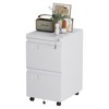 SUXXAN  2 Drawer File Cabinet, Lockable Metal Filing Cabinet with Wheels for Home Office, Legal/Letter Size, Required Assembled,Black - 2 of 4