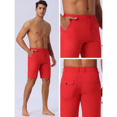 INSPIRE CHIC Men's Summer Casual Lightweight Flat Front Slim Fit Board Shorts Red 38 — фото 5