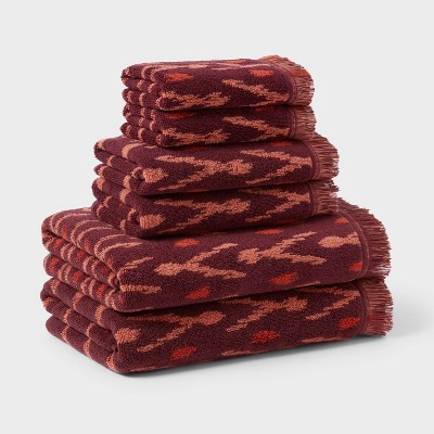 Image of 6pc Bath Towel Set Plum - Threshold™