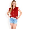 Anna-Kaci Women's Sleeveless Knit Cardigan Vest with Button Front and Pocket Detail - 2 of 4