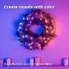 Twinkly Pre-Lit Regal Artificial Wreath App-Controlled LED - 50 RGB (16M Colors) LEDs - 2ft Diameter - Green Foliage - Smart Christmas Lighting Decor - 3 of 4