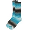 Memoi Women's Gradient Stripe Soft and Warm Crew Sock - 3 of 4