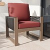 EAGLE PEAK Natural Cedar Patio Dining Chair, Real Wood Outdoor Furniture with Cushion - 2 of 4