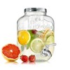 NutriChef 1-Gallon Glass Beverage Dispenser with Stainless Tap and Spigot Metal Lid Filters - 3 of 3