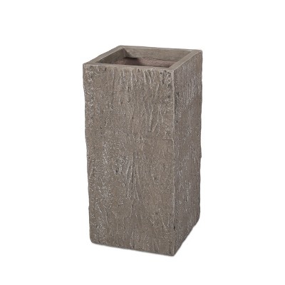 Maggift Planter, Floor Standing Rectangular Planter, Modern Design Outdoor Planter for Garden, Patio Door, Brown, 11.5"*11.5"*24"