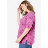 Woman Within Plus Size Printed Perfect Square-Neck Tee - 4 of 4