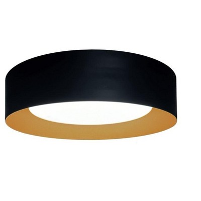 Artcraft Lighting Orsa 1 - Light Flush Mount in  Black/Brushed Brass