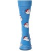 Memoi Men's "Retro Santa" Christmas Holiday Novelty Crew Sock Blue Grotto 10-13 - 2 of 4