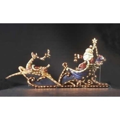 Roman 90" Lighted Toyland Santa in Sleigh Outdoor Christmas Yard Art
