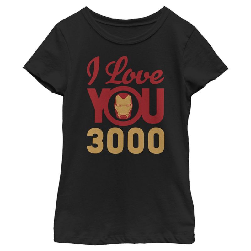 Girl's Marvel Iron Man Love 3000 T-Shirt, 1 of 5