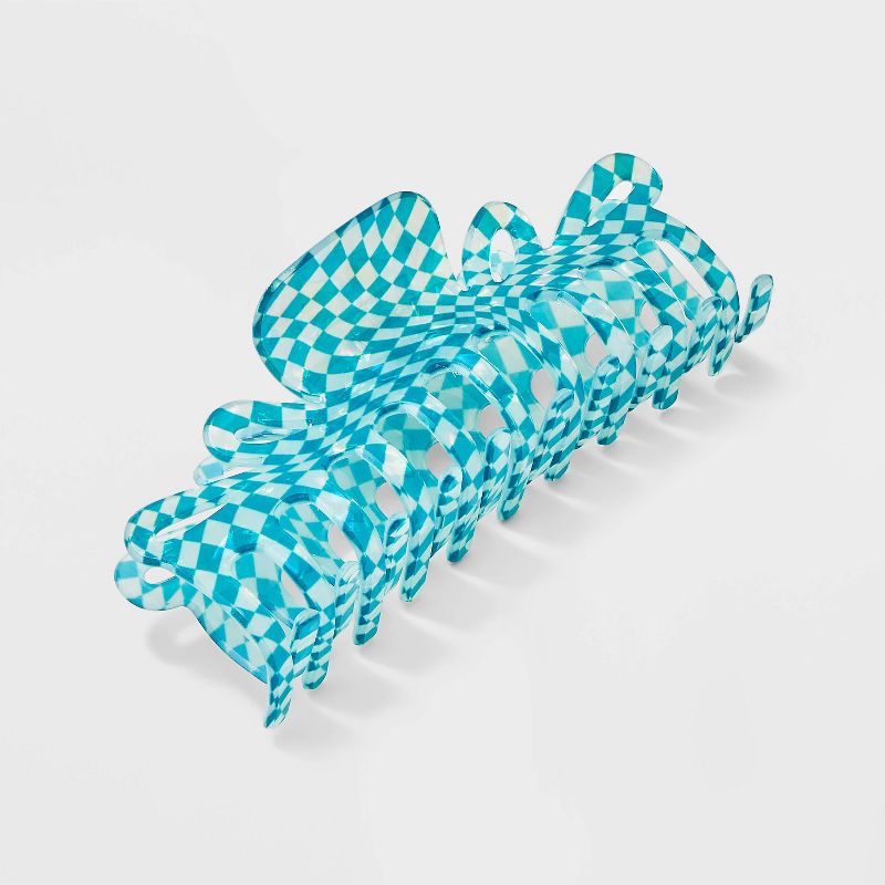 Checkered Claw Hair Clip - Wild Fable&#8482; Teal Blue, 1 of 3